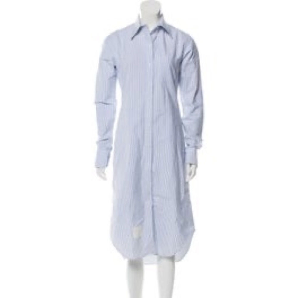Thom Browne Blue Stripe Shirtdress